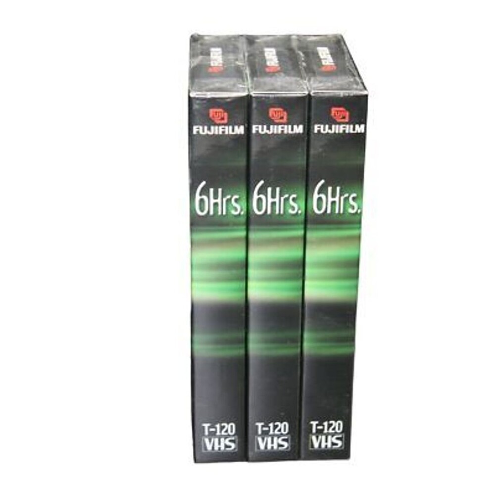 Lot Of 3 Fuji Film VHS Blank Video Tapes 6 hours HQ 120 High Quality